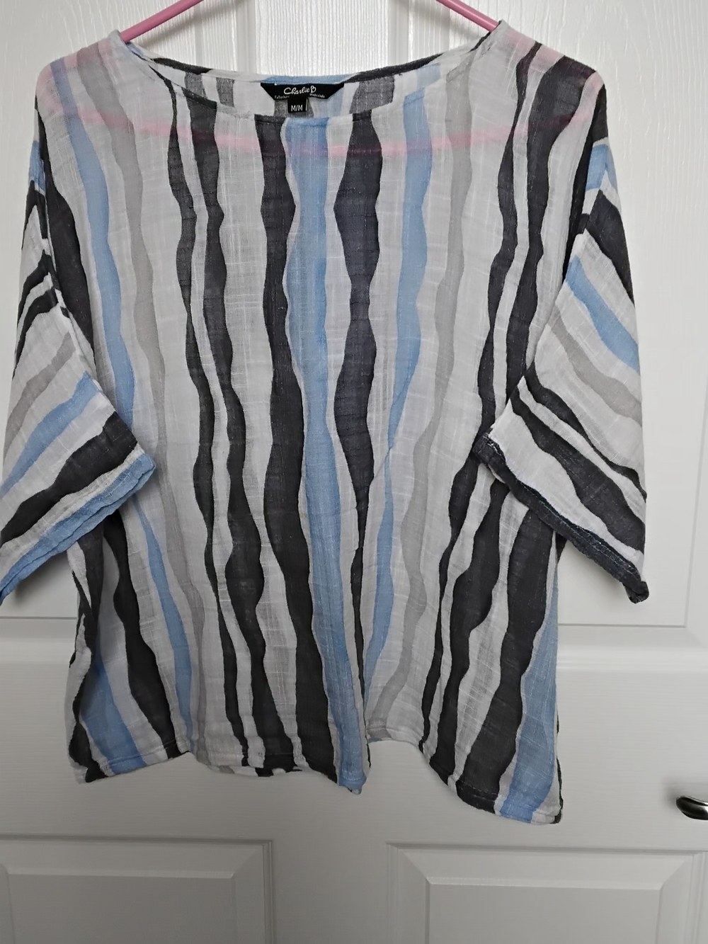Beachy Coastal Striped Top SIZE M